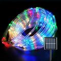 72FT 200 LED Solar String Rope Lights 8 Modes Solar Rope Lights Outdoor IP65 Waterproof Decorative Lighting for Fence Gazebo Yard Walkway Path Garden Decor (Multicolor 2 Pack)