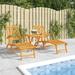 Buyweek Patio Deck Chairs with Footrests and Table Solid Wood Acacia