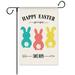 Easter Bunny Double Sided Garden Flag Burlap Summer Outdoor Decorations for Farmhouse 12.5 x 18 Inch