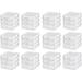 Clearview Plastic Multipurpose Small 3 Drawer Desktop Storage Organization Unit For Home Classrooms Or Office Spaces White 12 Pack