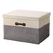 CSCHome Collapsible Storage Bins Storage Box with 2 Handle Decorative Storage Boxes Suit for Bedroom Dormitory Storage Box