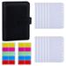 12 Pieces PU Leather Notebook Budget Binder with Clear A6 Binder Pockets 6 Rings Personal Budget Envelopes System Zipper Cash Envelopes for Budgeting