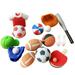 50Pcs Football Basketball Shaped Eraser Creative Rubber Eraser Kids Stationery Eraser (Mixed Style)