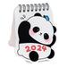 Honrane Desk Calendar for Students Stand Out Desk Calendar Desk Calendar Cartoon Panda Pattern 2024 Manage Time Plan Tasks Mini Calendar for Home School