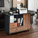 Mobile Filing Open Cabinet Large Printer Stand Lateral with 2 Drawers