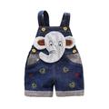 Quealent Romper Girls Boy s Denim Suspender Jeans Overalls Jean Overall Summer for Baby Girl Boy with Boys Baby Denim Boys Childrenscostume Dark Blue 12-18 Months