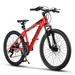 Mountain Bike for Women Girls 24 inch Wheels Hardtail Adult Bicycle 21 Speed with Aluminium Frame Dual Disc Brake High-Quality Tires Bicicleta de MontaÃ±a-Red