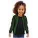 Toddler Winter Coats For Girls With Pockets Warm Windproof Outerwear Autumn Girls Denim Jackets Green 110