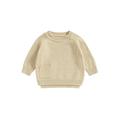 Unisex Newborn Baby Clothes Sweater Casual Warm Long Sleeve Knitted Pullovers with Pocket for Boy Girl