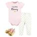 Hudson Baby Infant Girl Cotton Bodysuit Pant and Shoe Set Girl Mommy 9-12 Months