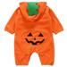 BESTONZON Baby Fall Winter Clothes Cotton Halloween Pumpkin Infant Jumpsuits (95-80cm)