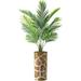 Artificial Tree In Contemporary Planter Fake Areca Tropical Palm Silk Tree For Indoor And Outdoor Home Decoration - 66 Overall Tall (Plant Plus Tree)