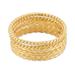 'High-Polished 18k Gold-Plated Stacking Band Rings (Set of 5)'