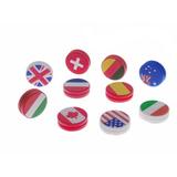 Hemoton 10 PCS Silicone Tennis Racket Vibration Dampeners Round Shape National Flag Pattern Tennis Racquet Absorbers Tennis Racket Strings Dampers for Players