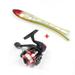 Leke 1.6m Carbon Fishing Rod Reel Combo Fish Shaped Pocket Pen Casting Rod Spin Wheel