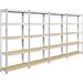 4 PCS 5-Tier Utility Shelves Metal Storage Shelves Garage Shelving Unit Adjustable Garage Storage Shelves Storage Racks Heavy Duty Shed Shelving- Silver 35.5 X 12 X 71 Inch