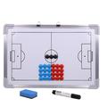 BESTONZON 1 Set Aluminum Alloy Football Board Hangable Football Magnetic Board Coaching Training Board Practice Board with 27 Pcs Fridge Magnets and 1 Pc Eraser and 1 Pc Marker Pen (White)