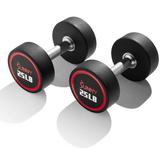 Sunny Health & Fitness Signature Style Polyurethane Round Dumbbells 25-Pound (Pair) â€“ SF-DB02-25