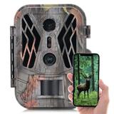 Suzicca Dual Lens Trail Camera 36MP 4K Motion Activated Wildlife Camera No Glow Night Vision Wildlife Camera Farm Camera