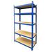 27.5 L x 11.8 D x 59 H Shelving Unit Storage Rack 5-Shelf Adjustable Garage Shelves Utility Rack Display for Home Office Garage 386lbs Capacity Per Tier Boltless Easy Installation Blue