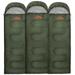 10 Pack of Bulk Wholesale Cold Weather Hooded Sleeping Bags for Adults Kids Homeless Camping Indoors Outdoors - 10 Count Hooded Sleeping Bags in Forest Green 71 L x 30 W