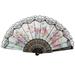 Yesbay Floral Hand Fan Vintage Lace Floral Folding Fan Lightweight Portable Hand Fan for Weddings Parties Summer Breezes Elegant Gift-worthy Accessory