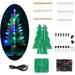 3D Christmas Tree LED Electronic Artificial Plants Flowers Artificial Trees Circuit Kit Assemble Colors LED Stereo Christmas Tree DIY Soldering Practice Holiday Decor