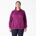 Dickies Women's Plus Water Repellent Sleeve Logo Hoodie - Plum Caspia Size 2X (FWW22)