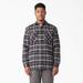 Dickies Men's Water Repellent Fleece-Lined Flannel Shirt Jacket - Charcoal/black Plaid Size S (TJ210)