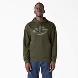 Dickies Men's Water Repellent Camo Logo Hoodie - Moss Green Size XL (TW22C)