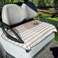 Xoenoiee Casts and Stripe Pattern Golf Cart Seat Covers Easy to Intall Golf Cart Accessories Soft Golf Cart Seat Towel/Blanket Universal Fit for Club Car 2-Person