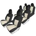 FH Group Custom Fit Car Seat Covers For Toyota Sienna 2011-2020 Car Seat Cover Full Set Automotive Seat Covers in COLOR Neoprene Waterproof and Washable Seat Covers - Beige/Beige