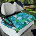 Binienty Flowers Palm Golf Cart Seat Covers Club Car Interior Accessories Durable Summer Golf Cart Seat Towel for More 2-Seat Golf Carts Decorative Protection Golf Cart Seat Blanket Pad