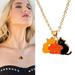 Jaycosin Cartoon Dripping Cat Necklace Metal Collarbone Chain Jewelry For Men And Women