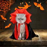 Halloween Costume Cute Vampire Cloak Halloween Dog Cats Costume Dog Vampire Devil Costume Dog Cats Halloween Cloak Cape Red Black Halloween Costumes for Small Medium Large Dogs