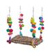 Honrane Natural Materials Bird Toy Parrot Hammock Colorful Bird Toy Set for Fun Engaging Playtime Safe Durable Long-lasting Bird Chew Toy