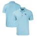 Men's Cutter & Buck Heather Powder Blue Kansas City Royals Forge Eco Heathered Stripe Stretch Recycled Polo