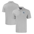 Men's Cutter & Buck Gray/White Tampa Bay Rays Big Tall Forge Eco Double Stripe Stretch Recycled Polo