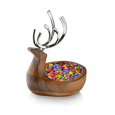 Nambe Holiday Reindeer Candy Dish