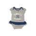 Majestic Short Sleeve Onesie: Gray Marled Bottoms - Size 6-9 Month