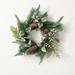 Sullivans Artificial Berry And Pinecone Christmas Mini Wreath, Green