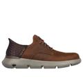 Skechers Men's Slip-ins: Garza - Gervin Slip-On Shoes | Size 11.5 Wide | Brown | Leather/Synthetic