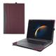 RUNMEIJIA Case Cover for 16 Inch Samsung Galaxy Book4/3 Pro&Galaxy Book4/3 Pro 360&Galaxy Book 4/3 Ultra[Not fit Galaxy Book4/3 360],2-in-1 Sleeve, PU Leather Shell Case (Wine red)