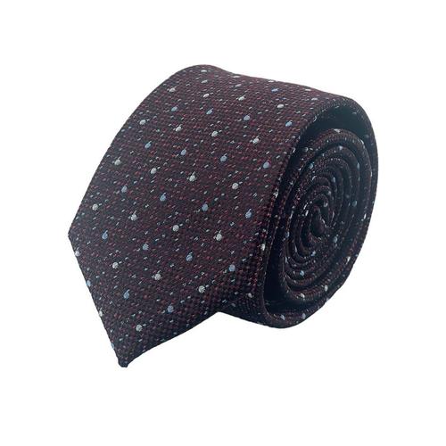Krawatte MONTI rot (bordeaux) Damen Krawatten Gürtel mit Punkten