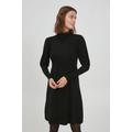 Strickkleid FRANSA "Fransa FRDEDINA 4 Dress - 20610155" Gr. s, US-Größen, schwarz (black) Damen Kleider Strickkleider