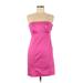 H&M Cocktail Dress - Party Open Neckline Sleeveless: Pink Print Dresses - Women's Size 8