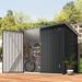 AECOJOY 7 ft. 6 in. W x 4 ft. D Metal Horizontal Storage Shed | 67 H x 93.7 W x 46.5 D in | Wayfair 16326GR-W02