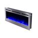 Touchstone The Sideline Deluxe Stainless Steel Recessed/Wall Mount Electric Fireplace in Gray | 21.5 H x 60 W x 5.5 D in | Wayfair 86277