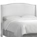 Birch Lane™ Upholstered Wingback Headboard Metal in White/Black | King | Wayfair 330A681DDAF94E31A05B93A00520B865