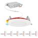 Luxrite 3.74" Ultra Slim Selectable CCT IC LED Canless Recessed Lighting Kit, Steel in White | 3.74 H x 1.35 W in | Wayfair LR23478-6PK